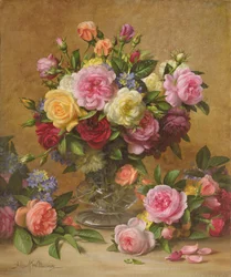 Een cluster van Victoriaanse rozen